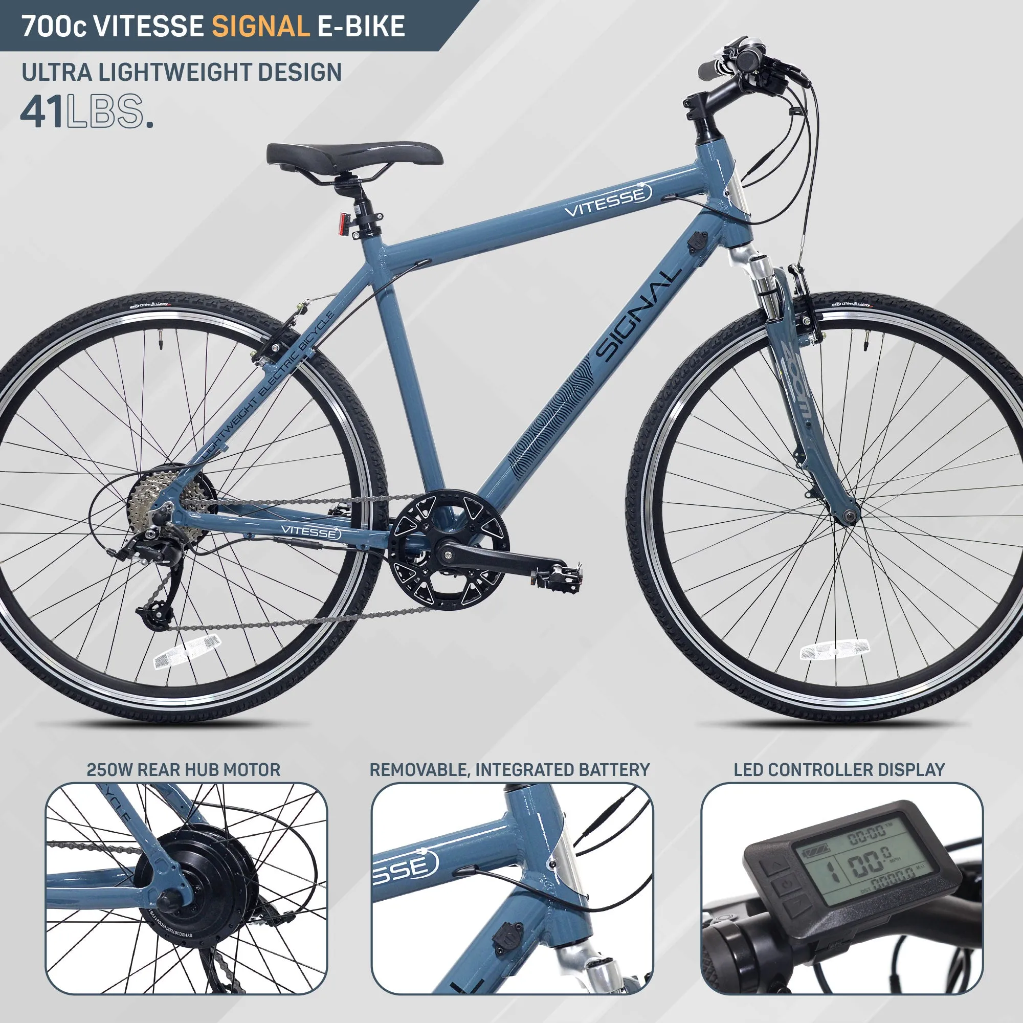 700C VITESSE SIGNAL | ELECTRIC HYBRID BIKE