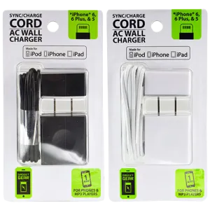 AC Wall Charger USB Port with USB to Lightning Charging Cable Set - 2 Pieces Per Pack 20687
