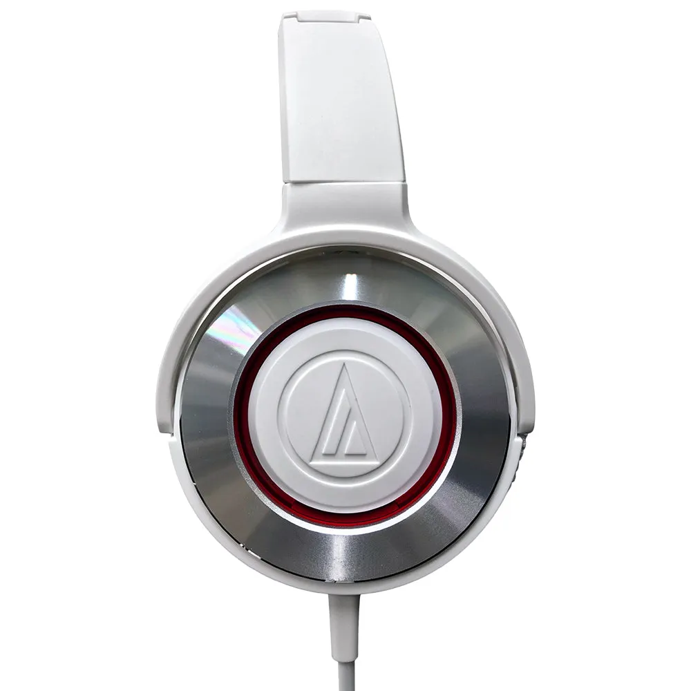 Audio-Technica ATH-WS550iS White Solid Bass with In-Line volume Controls