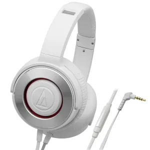 Audio-Technica ATH-WS550iS White Solid Bass with In-Line volume Controls