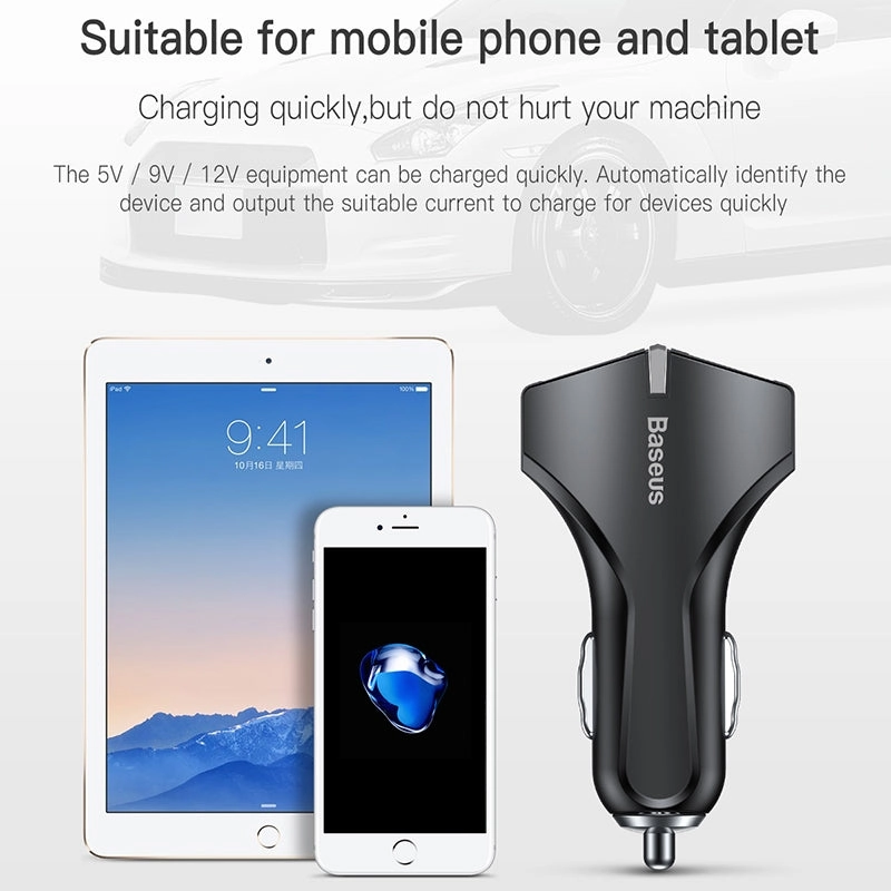 Baseus Quick Charge 3.0 Dual USB Car Charger