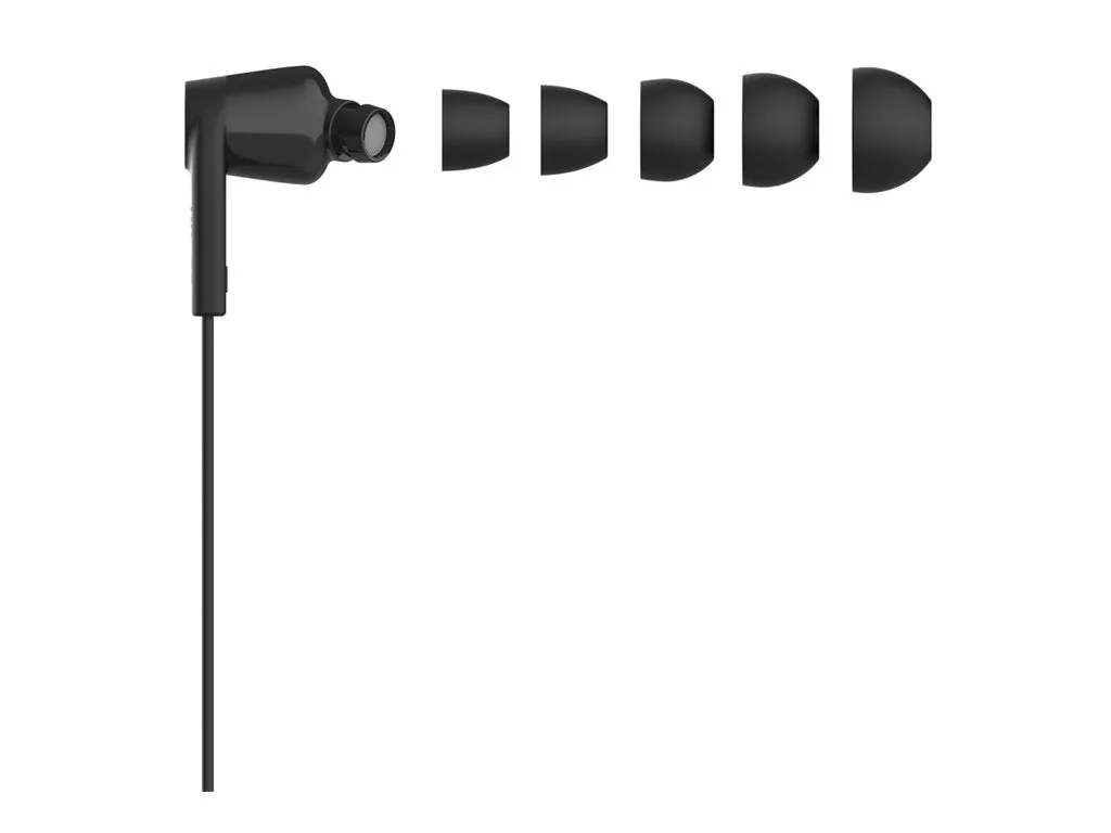 Belkin SoundForm - Earphones with mic - in-ear - wired - USB-C - noise isolating - black G3H0002FQBKV2
