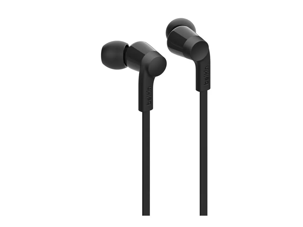Belkin SoundForm - Earphones with mic - in-ear - wired - USB-C - noise isolating - black G3H0002FQBKV2