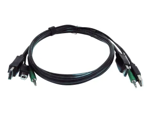 Black Box - Video / USB / audio cable - TAA Compliant - USB, mini-phone stereo 3.5 mm, DisplayPort (M) to mini-phone stereo 3.5 SKVMCBL-DP-10TAA