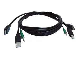Black Box - Video / USB / audio cable - TAA Compliant - USB, mini-phone stereo 3.5 mm, HDMI (M) to USB Type B, mini-phone stereo SKVMCBL-HDMI-06TAA