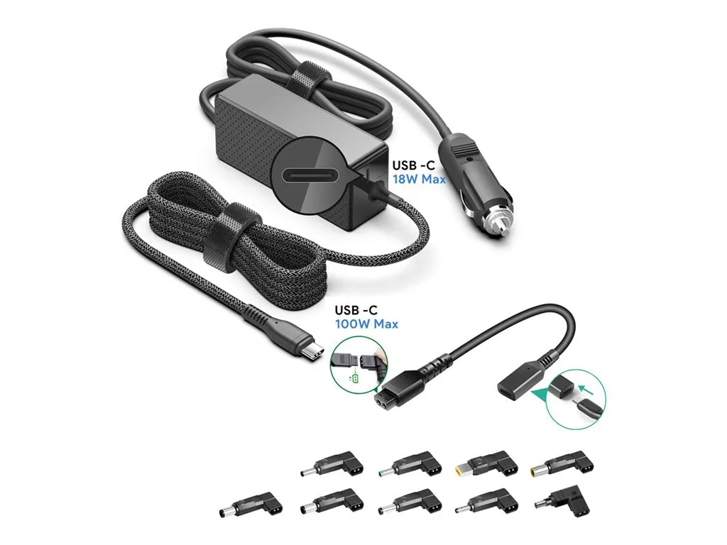 BTI - Car power adapter - 118 Watt AA-118WUSBC-UNI-BTI