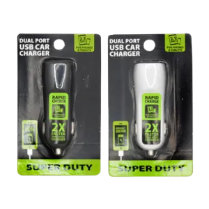 Car Charger with Dual USB Ports 2.1 Amp - 3 Pieces Per Pack 20515