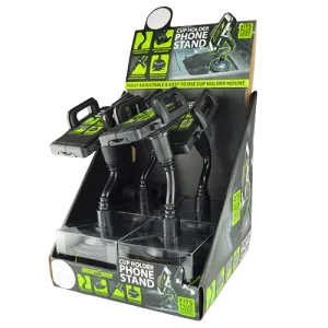 Cup Holder Adjustable Phone Stand - 4 Pieces Per Retail Ready Display 21613