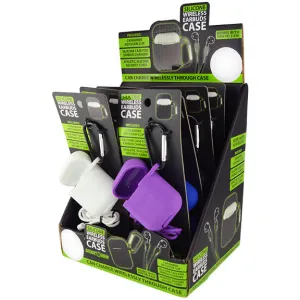 Earbud Case Silicone with Carabiner Clip - 8 Pieces Per Retail Ready Display 25032
