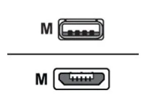 Ekahau - USB cable - USB (M) to Micro-USB Type B (M) right-angled - 4.3 ft - black ESK-1-USB