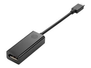 HP USB-C to Displayport Adapter - Adapter - TAA Compliant - 24 pin USB-C (M) to DisplayPort (F) - 4Kx2K30Hz support - United 6M148AA#ABA