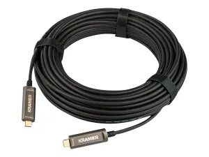 Kramer CLS-AOCU31/CC Series - USB cable - 24 pin USB-C (M) to 24 pin USB-C (M) - USB 3.1 Gen 2 - 3 A - 35 ft - black 97-04300035