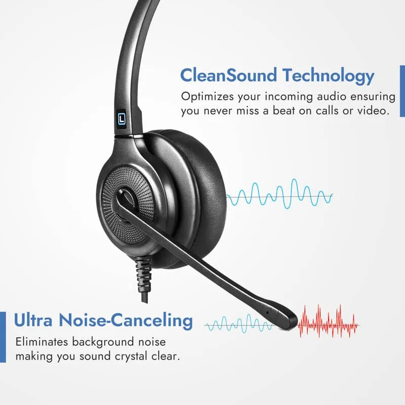 Leitner LH240XL Over-the-Head Corded Headset