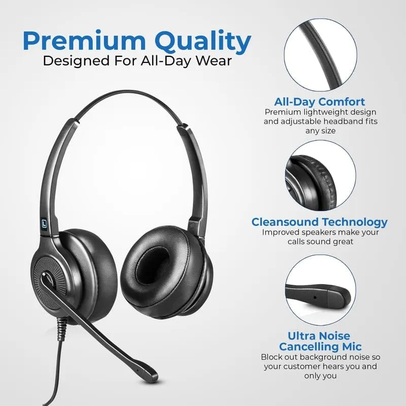 Leitner LH245XL Dual-Ear Corded Headset  — FREE FOR 60 DAYS