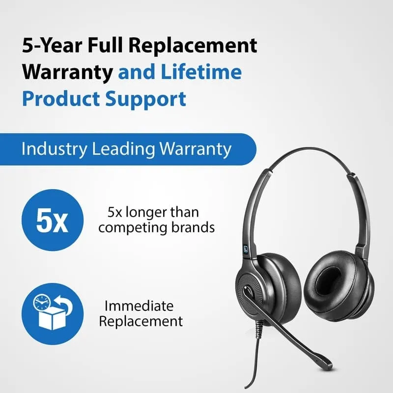 Leitner LH245XL Dual-Ear Corded Headset  — FREE FOR 60 DAYS