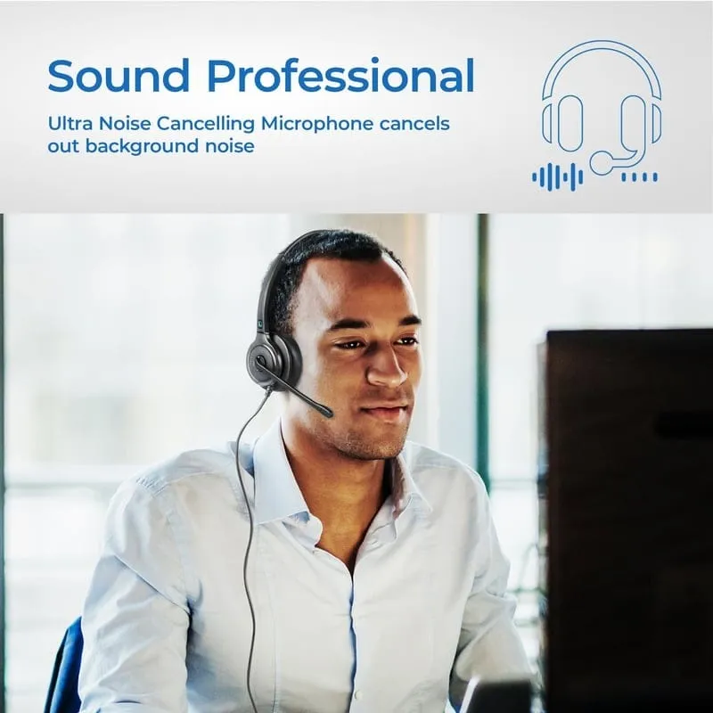 Leitner LH245XL Dual-Ear Corded Headset  — FREE FOR 60 DAYS