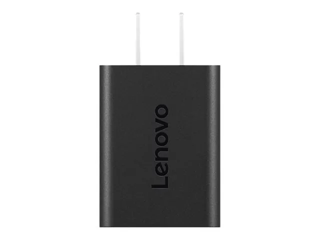 Lenovo - Power adapter - GaN - 65 Watt (24 pin USB-C) - black - United States 40AWGN65US