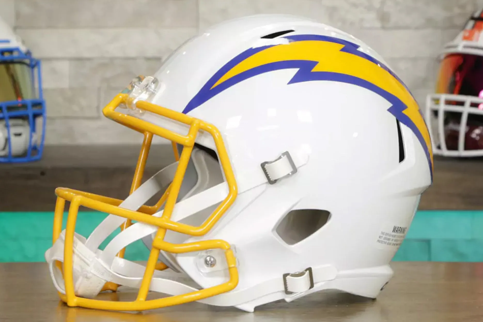 Los Angeles Chargers Riddell Speed Display Helmet - Royal Color Rush Alternate