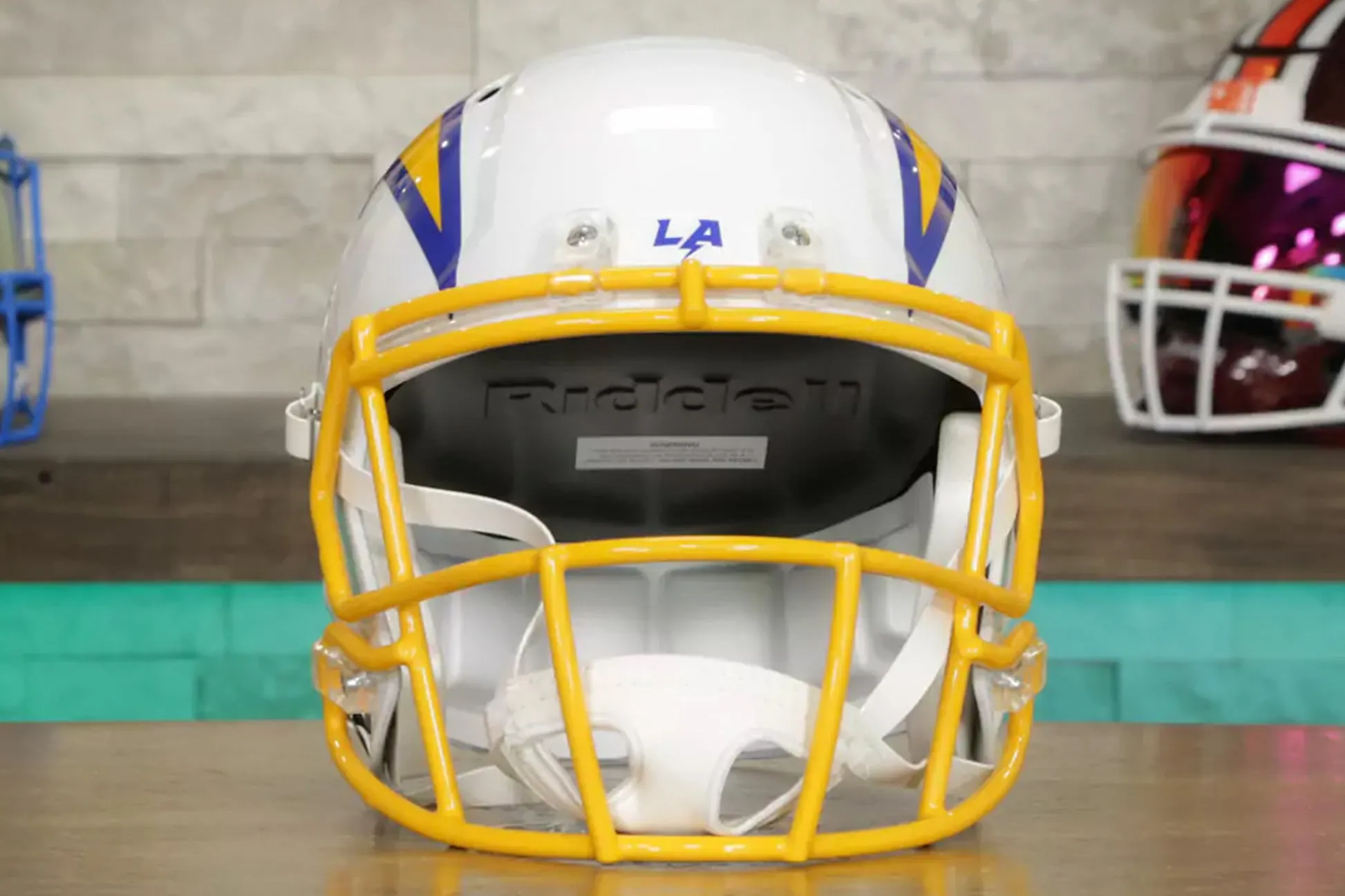 Los Angeles Chargers Riddell Speed Display Helmet - Royal Color Rush Alternate