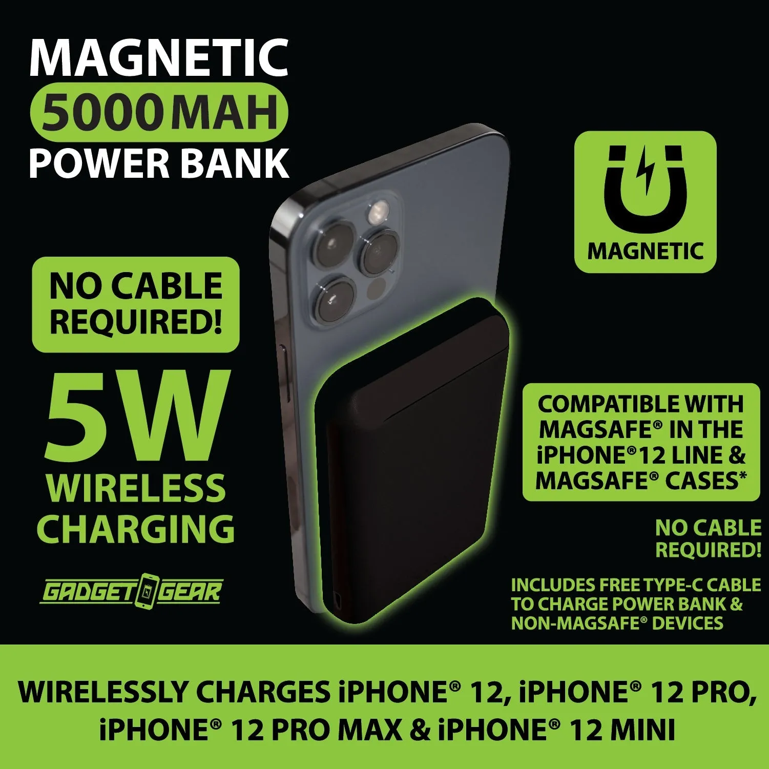 MagSafe® Power Bank Magnetic Wireless Charging 5 Watts - 4 Pieces Per Retail Ready Display 22145