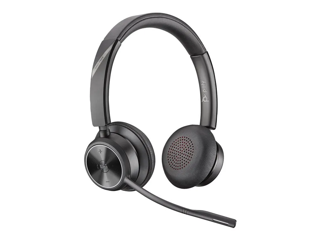 Poly Savi 7320 UC - Savi 7300 series - headset - on-ear - DECT - wireless - USB-A via DECT adapter - black 8L549AA#ABA