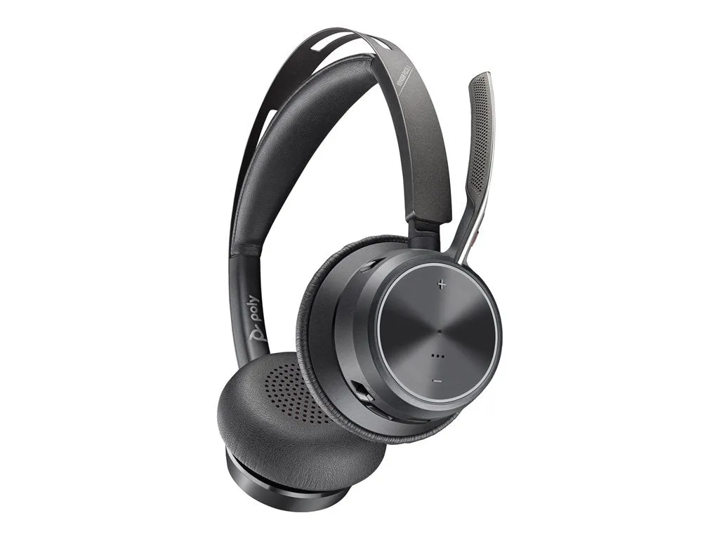 Poly Voyager Focus 2 - Headset - on-ear - Bluetooth - wireless - active noise canceling - USB-C via Bluetooth adapter - black 9T9J3AA#AC3
