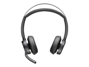 Poly Voyager Focus 2 - Headset - on-ear - Bluetooth - wireless - active noise canceling - USB-C via Bluetooth adapter - black 9T9J3AA#AC3