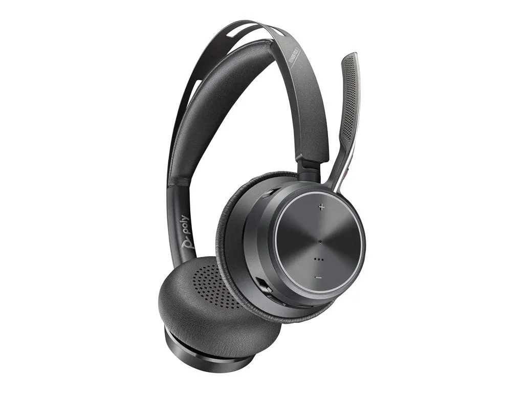 Poly Voyager Focus 2 - Headset - on-ear - Bluetooth - wireless - active noise canceling - USB-C via Bluetooth adapter - black 9T9J3AA#AC3
