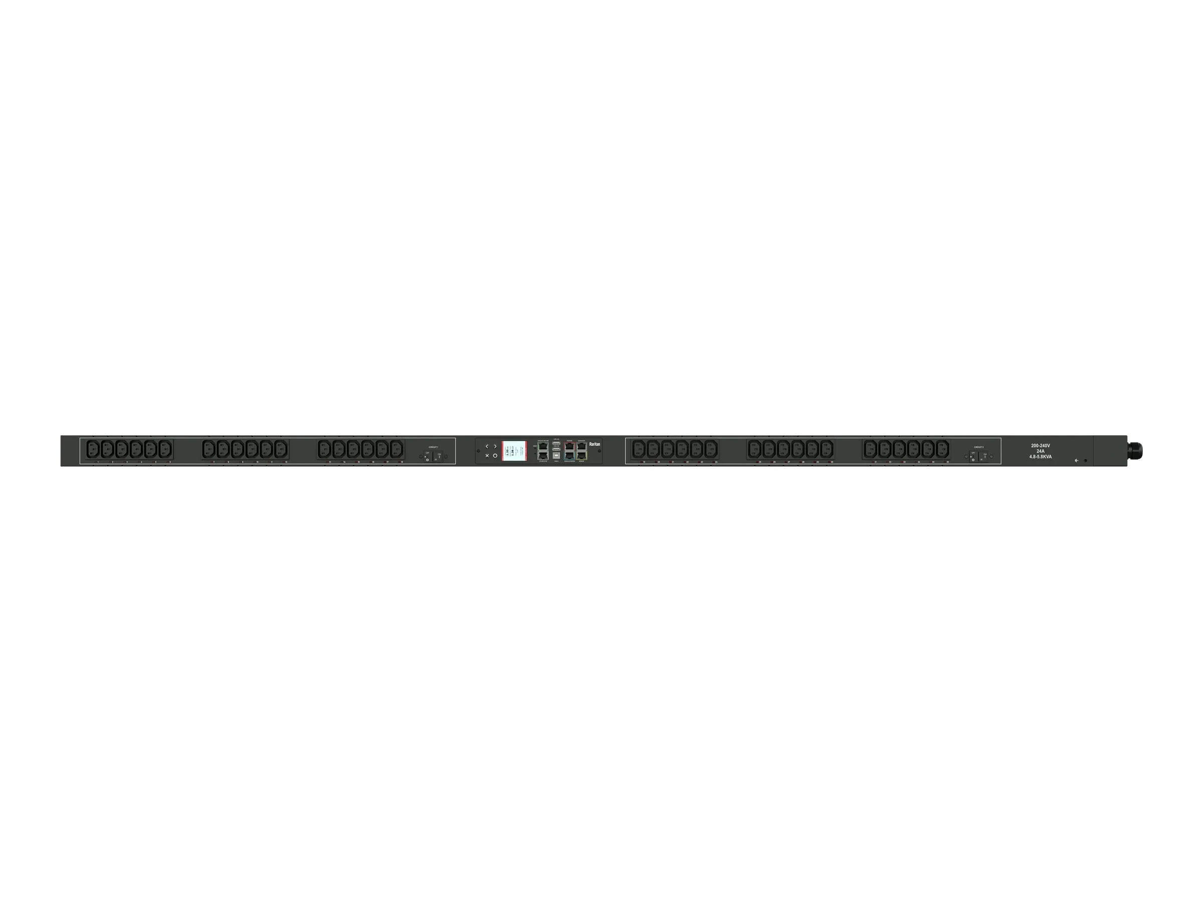 Raritan PX3-5841V-K1 - Power distribution unit (rack-mountable) - AC 208 V - 5000 VA - 1-phase - Ethernet 10/100, RS-232, USB,
