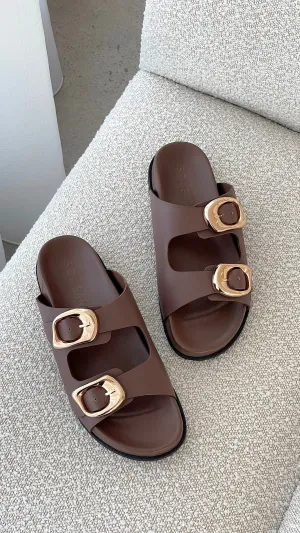 Sol Sana San Jose Footbed - Cocoa / Gold