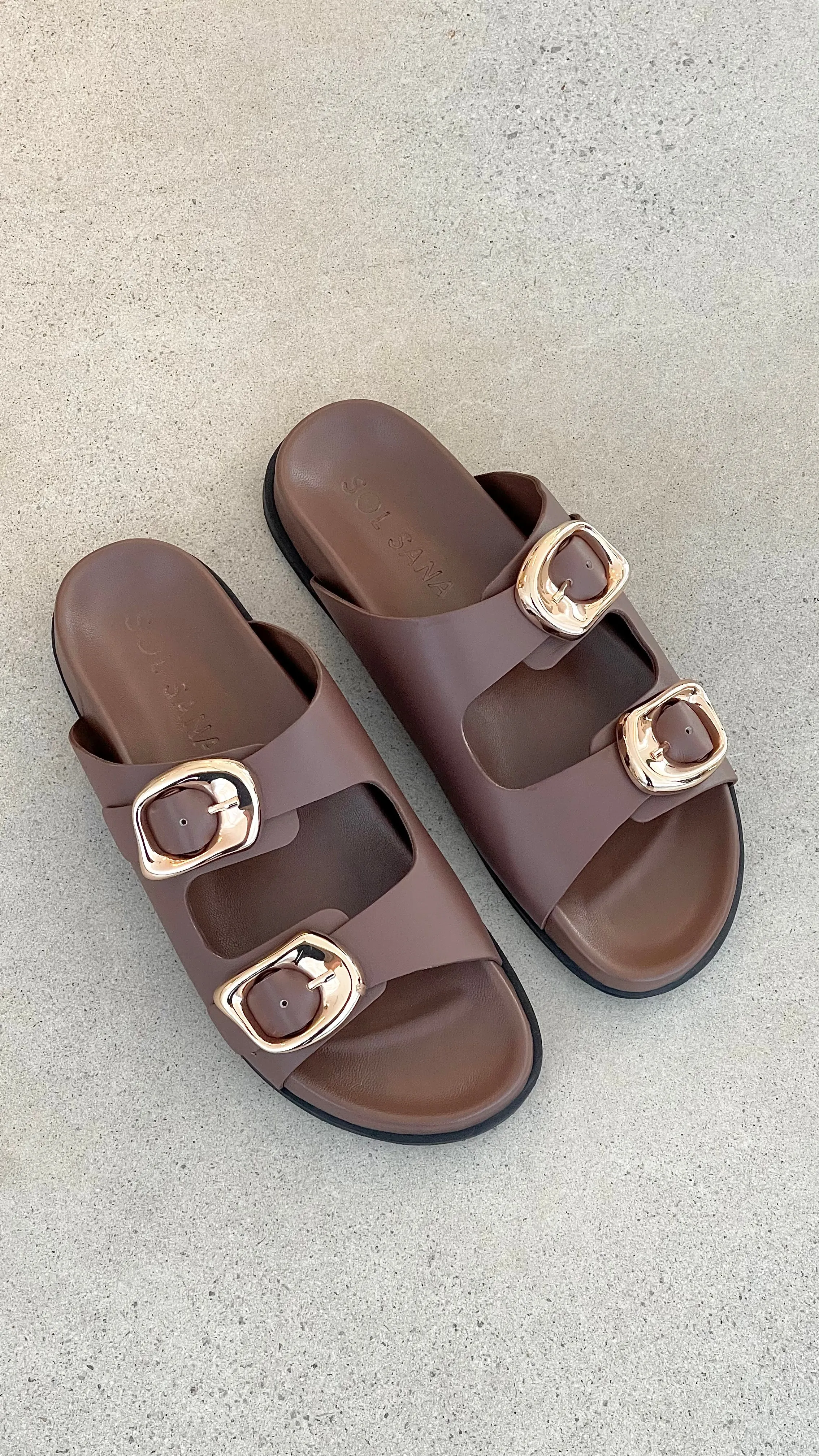 Sol Sana San Jose Footbed - Cocoa / Gold