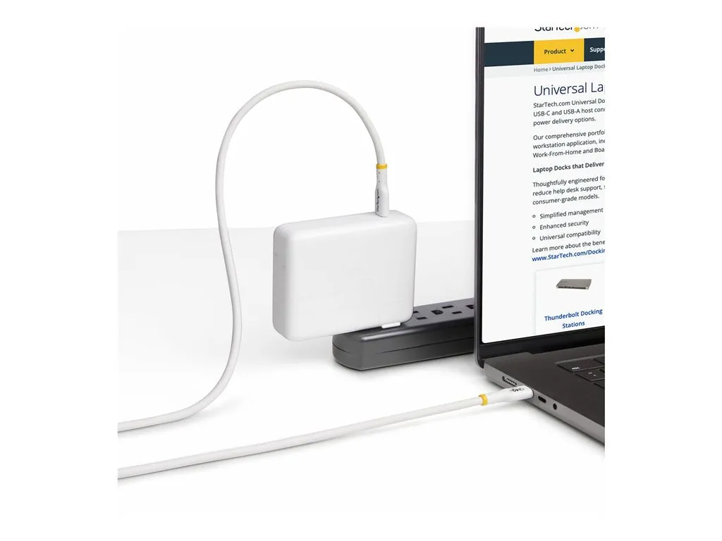 StarTech.com 10ft USB C Charging Cable, USB-IF Certified USB-C Cable 240W - USB cable - 24 pin USB-C (M) to 24 pin USB-C (M) USB2EPR10FW