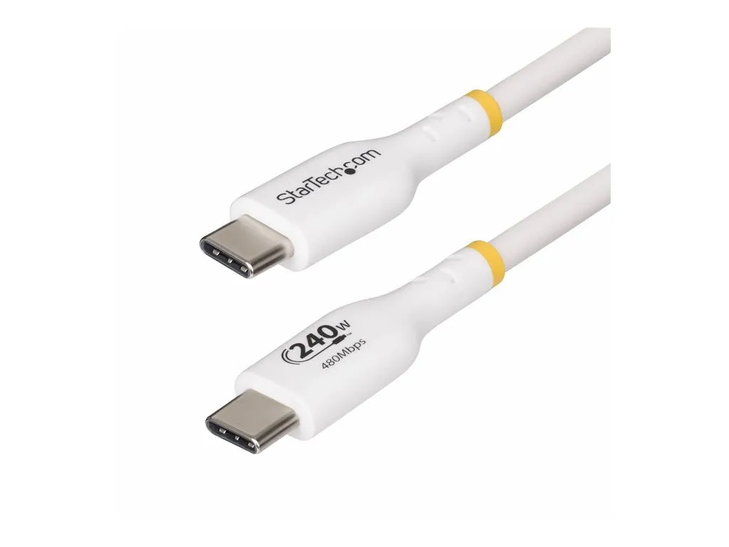 StarTech.com 10ft USB C Charging Cable, USB-IF Certified USB-C Cable 240W - USB cable - 24 pin USB-C (M) to 24 pin USB-C (M) USB2EPR10FW