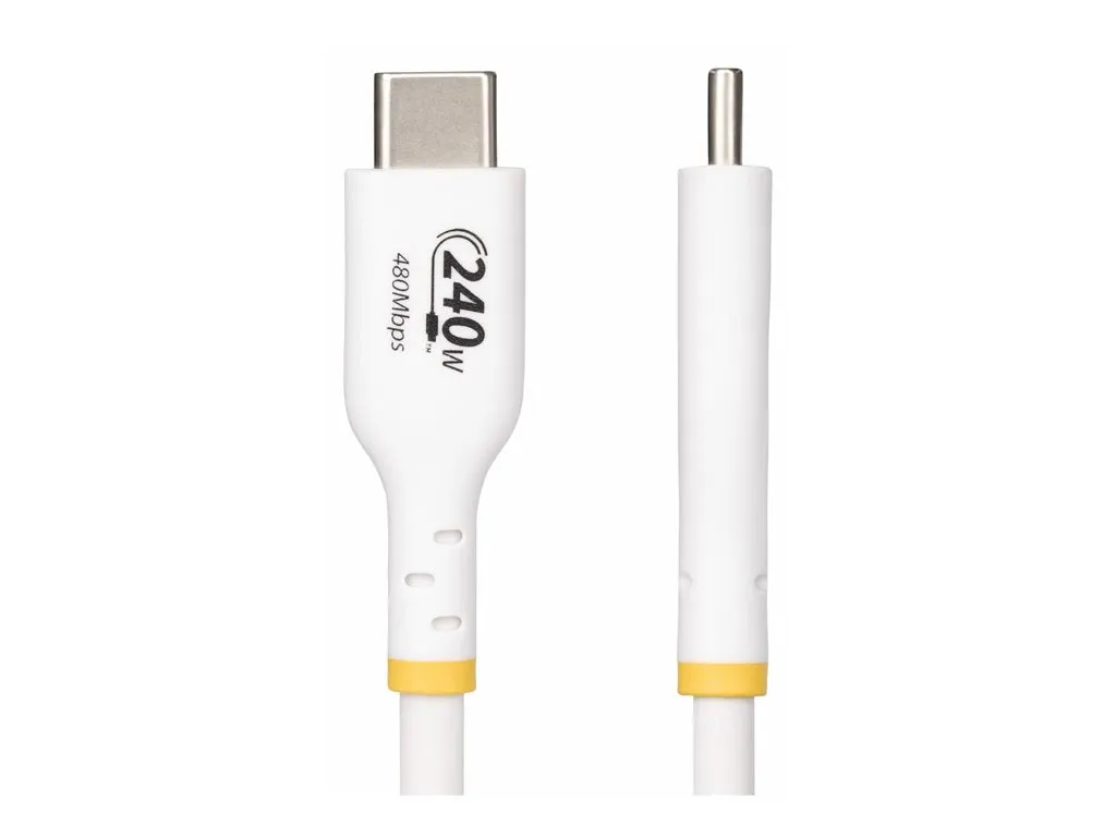 StarTech.com 10ft USB C Charging Cable, USB-IF Certified USB-C Cable 240W - USB cable - 24 pin USB-C (M) to 24 pin USB-C (M) USB2EPR10FW