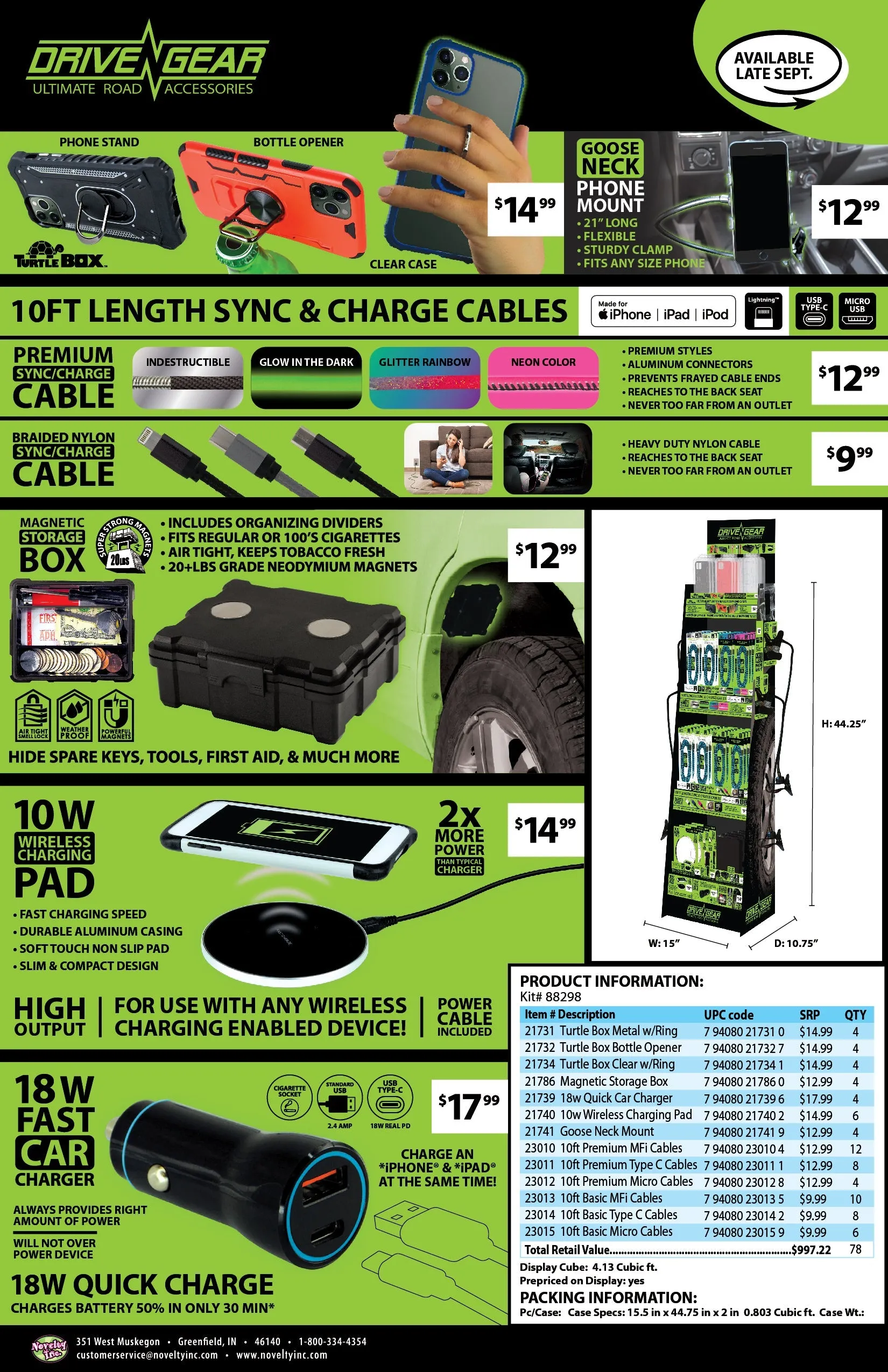 Tech and Travel Mobile Driver Assorted Floor Display - 78 Pieces Per Retail Ready Display 88298
