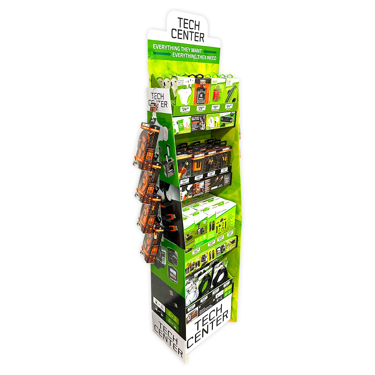 Tech Gift Center Assortment Floor Display - 62 Pieces Per Retail Ready Display 88488
