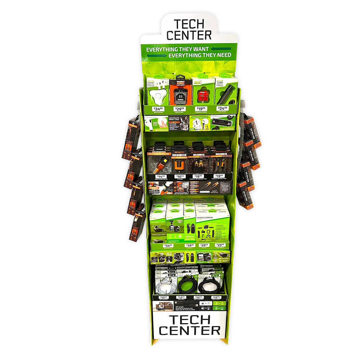 Tech Gift Center Assortment Floor Display - 62 Pieces Per Retail Ready Display 88488