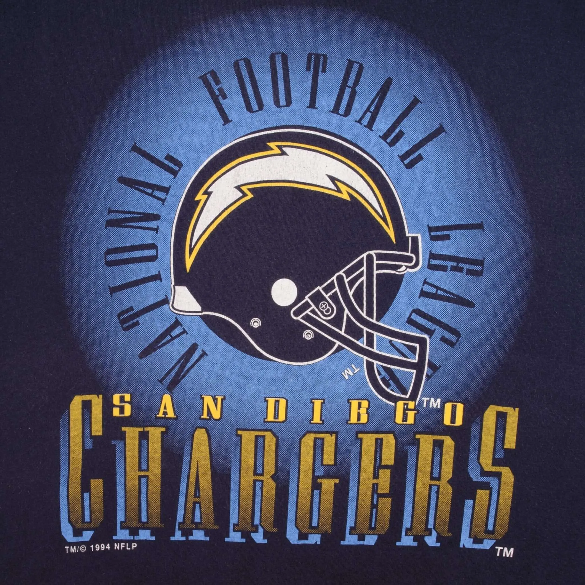 VINTAGE NFL SAN DIEGO CHARGERS TEE SHIRT 1994 SIZE LARGE MADE IN USA