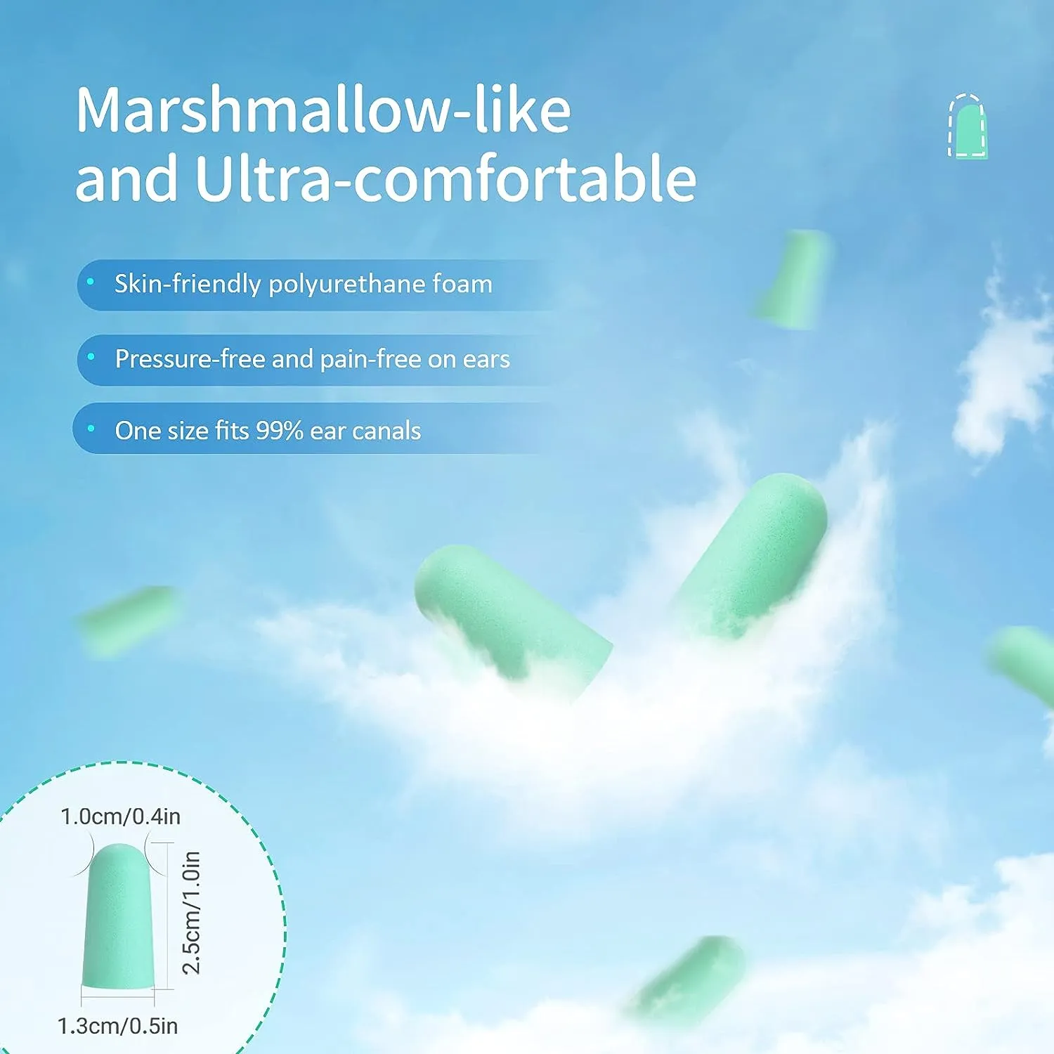 [wholesale: $7.9-$12/piece] MPOW HP133B Ultra Soft Foam Earplugs, 60Pairs, Upgraded, 38dB SNR