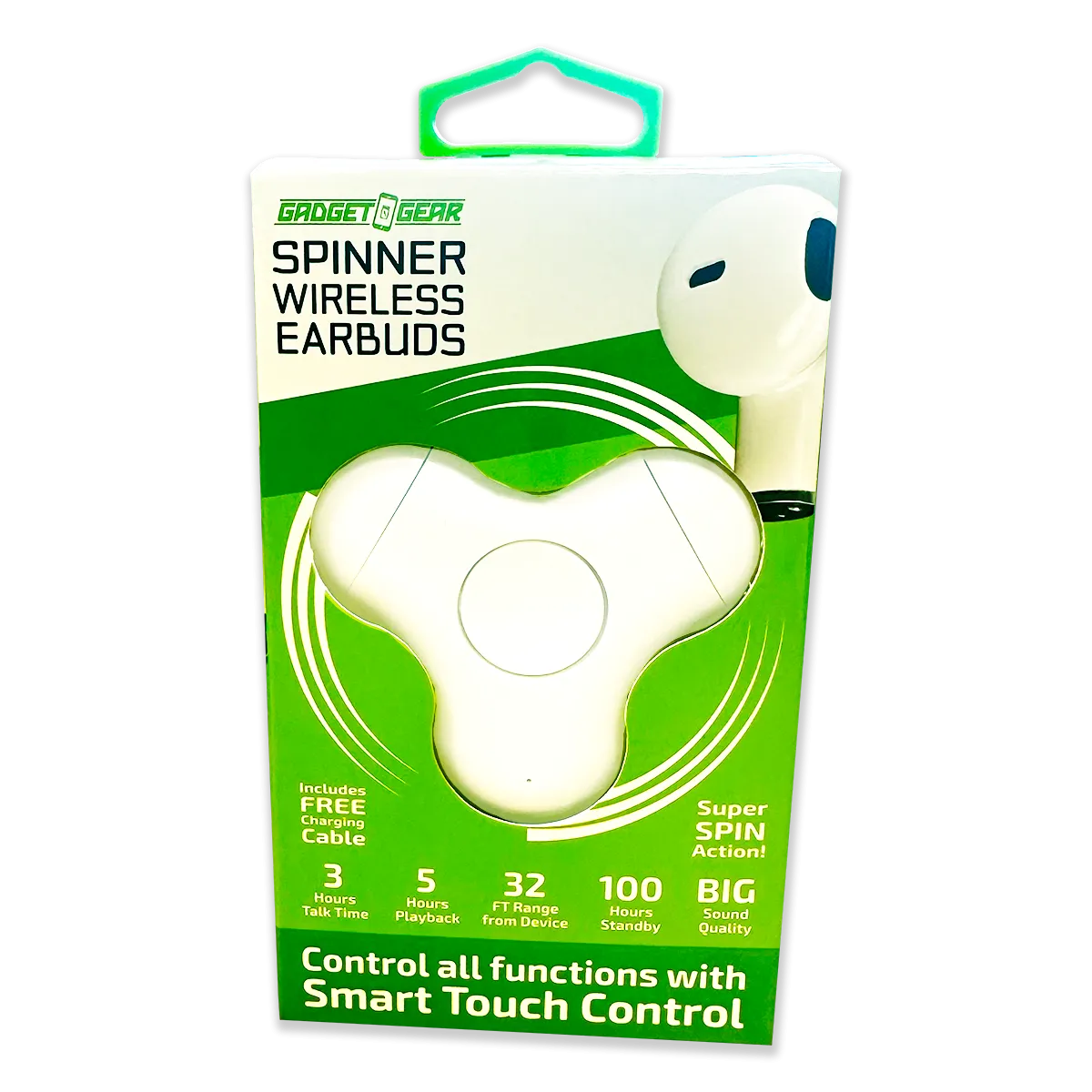 Wireless Earbuds with Fidget Spinner Case - 6 Pieces Per Retail Ready Display 23712
