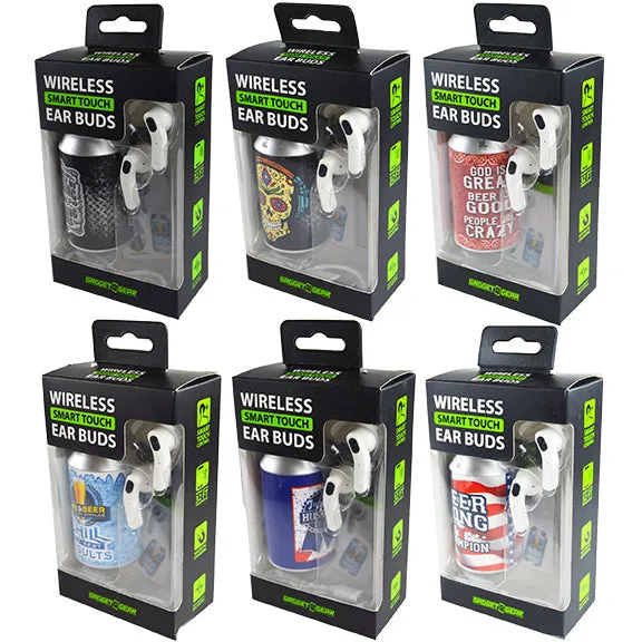 Wireless Earbuds with Printed Charging Can - 6 Pieces Per Retail Ready Display 21939