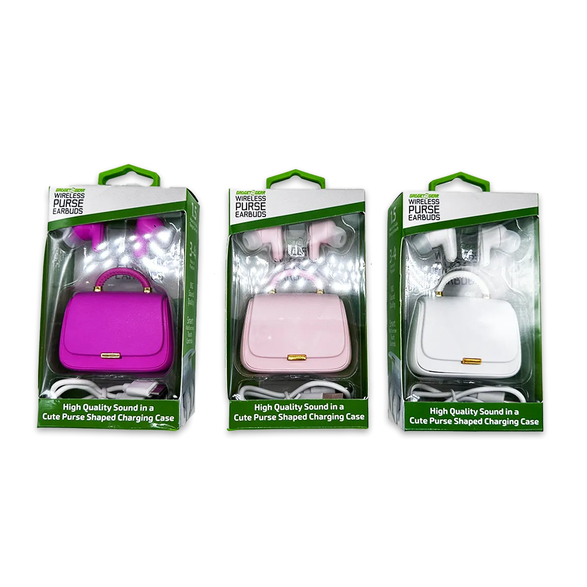Wireless Earbuds with Stylish Handbag Case - 6 Pieces Per Retail Ready Display 25124