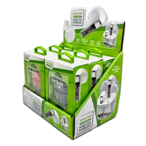 Wireless Earbuds with Transparent Case - 6 Pieces Per Retail Ready Display 23866