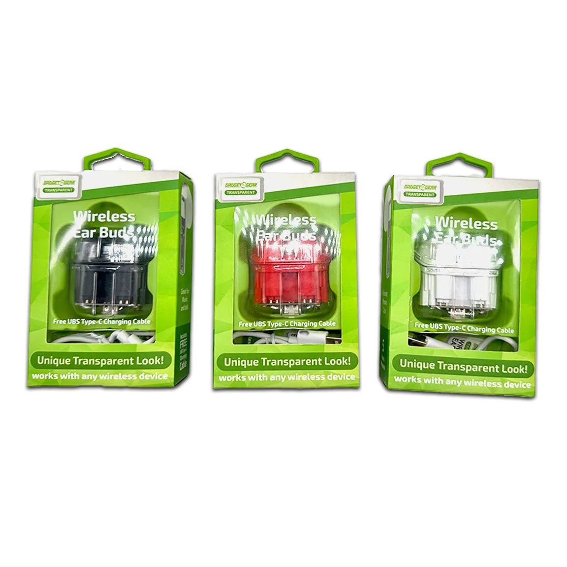 Wireless Earbuds with Transparent Case - 6 Pieces Per Retail Ready Display 23866