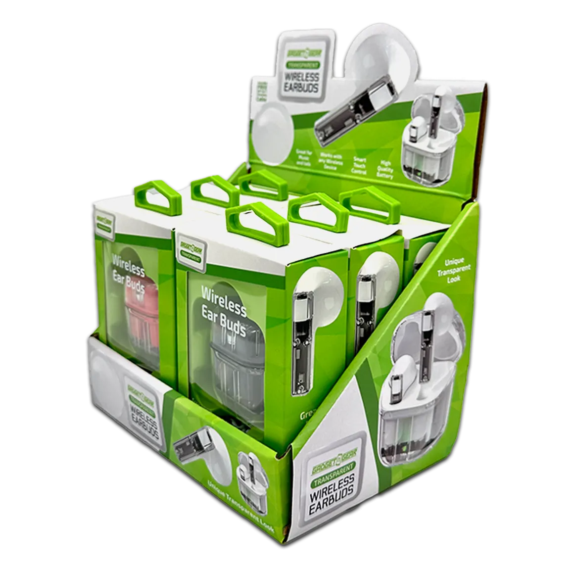 Wireless Earbuds with Transparent Case - 6 Pieces Per Retail Ready Display 23866