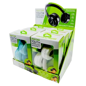 Wireless Headphones Youth with Aux Cable - 6 Pieces Per Retail Ready Display 23724